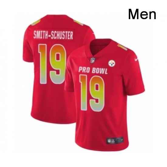 Mens Nike Pittsburgh Steelers 19 JuJu Smith Schuster Limited Red AFC 2019 Pro Bowl NFL Jersey